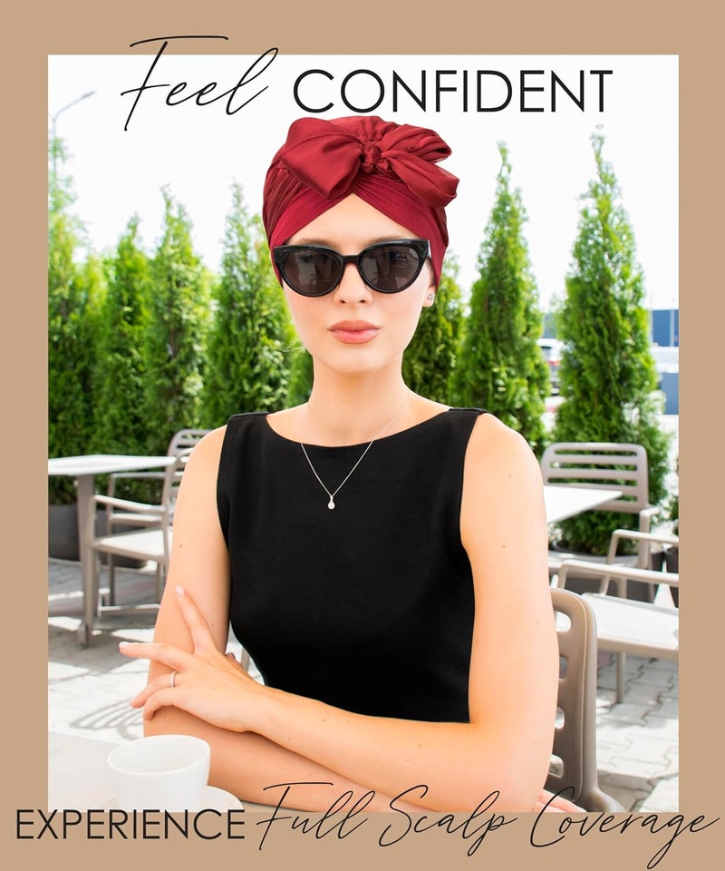 CAPLORD Head Scarf for Women Skull Cap Chemo Patients Headwear Cancer Hair Loss Scarf Headwrap Cover Hat Turban Covering Wrap - Image 2